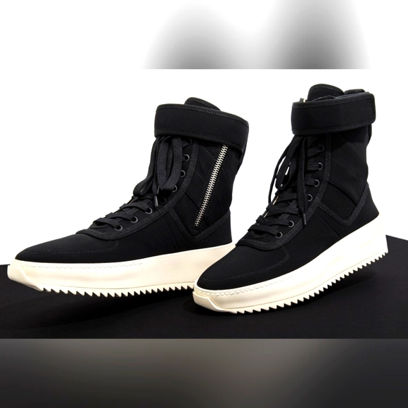 Fear of God Other - FEAR OF GOD Black Neoprene Military High Top Sneakers Boots sz 43